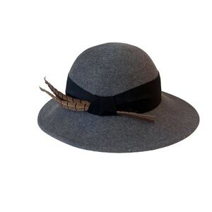 Vintage Halston Wool Feather Hat